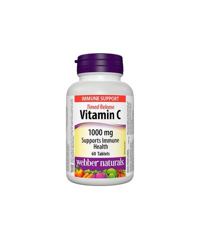 Time Release Vitamin C - Витамин С 1000 mg, 60 таблетки с удължено освобождаване Webber Naturals