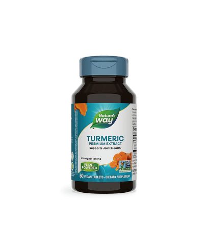 Куркума екстракт от корен - Turmeric 500 mg, стандартизиран до 95% куркуминоиди, 60 таблетки Nature’s Way