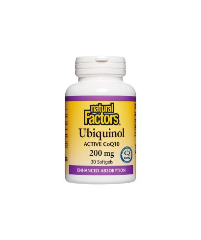 Ubiquinol Active CoQ10/ Убиквинол Активен Коензим 200 mg x 30 софтгел капсули Natural Factors