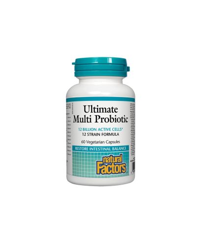 Ultimate Multi Probiotic/ Мулти пробиотик 12 щама, 12 млрд. активни пробиотици х 60 капсули Natural Factors
