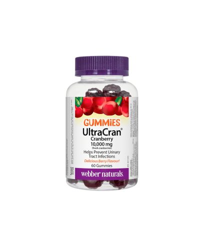 UltraCran Cranberry 10000 mg (fresh cranberries) - Червена боровинка гъми, 60 желирани таблетки