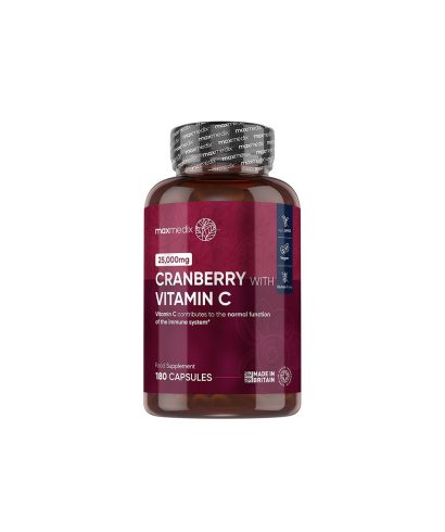 Уринарно здраве - Червена боровинка 500 mg + Витамин С 100 mg, 180 капсули