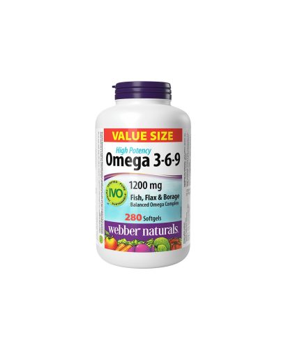 В подкрепа на имунитета, зрението и мозъчната функция - Омега 3-6-9, 1200 mg х 280 софтгел капсули