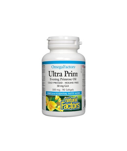 Ultra Prim® Evening Primrose Oil 50 mg GLA/ Вечерна иглика масло 500 mg х 90 софтгел капсули Natural Factors