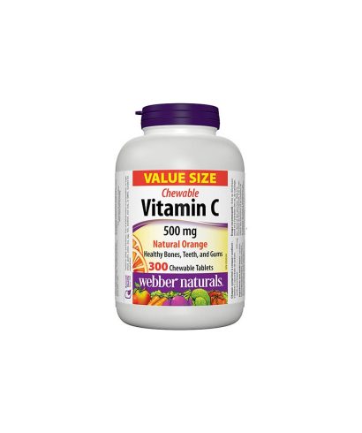 Vitamin C 500 mg Chewable - Витамин С 500 mg, 300 дъвчащи таблетки Webber Naturals