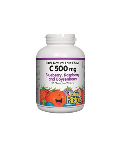 Vitamin C/ Витамин С 500 mg х 90 дъвчащи таблетки с вкус на горски плодове Natural Factors