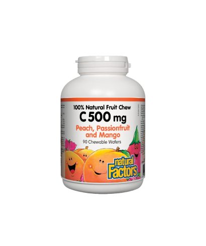 Vitamin C/ Витамин С 500 mg х 90 дъвчащи таблетки с вкус на тропически плодове Natural Factors