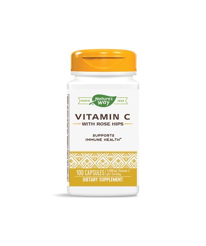 Витамин C с шипка - Vitamin C with Rose Hips 500 mg, 100 капсули Nature’s Way