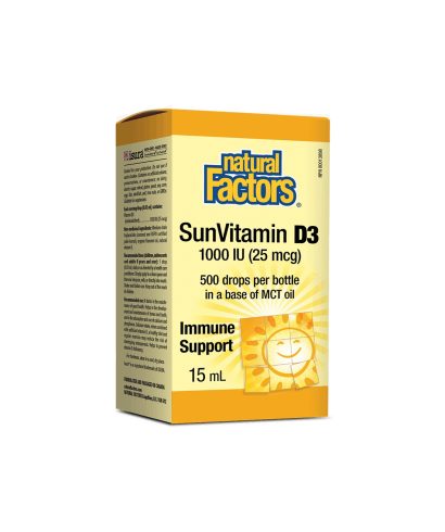 Vitamin D3/ Витамин D3 1000 IU x 15 ml / 500 дози Natural Factors