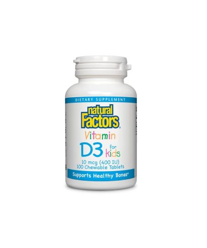 Vitamin D3 for Kids / Витамин D3 за деца 400 IU Natural Factors
