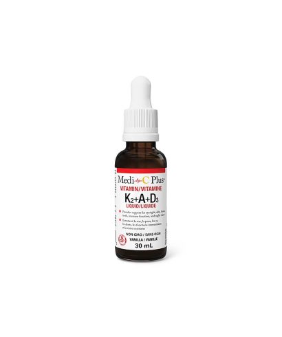 Здрави кости и превенция на остеопороза - Витамин К2+ А+ D3, 30 ml Natural Factors