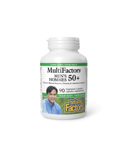 Витамини и Минерали за Мъже 50+ MultiFactors, 90 V капсули Natural Factors