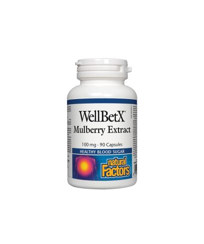 При диабет - Екстракт от бяла черница, 100 mg, 90 капсули Natural Factors