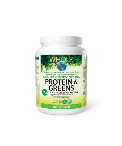 Whole earth and sea® 100 Fermented Organic Protein and Greens (неовкусен), 640 g пудра