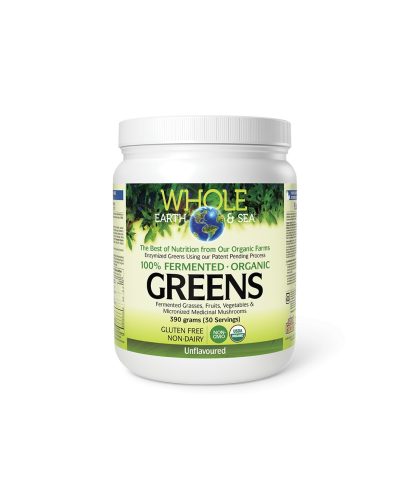 Whole Earth & Sea - 100% ферментирали органик растителни храни, неовкусен х 390 g пудра Natural Factors