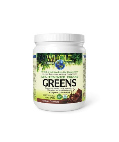 Whole Earth & Sea - 100% ферментирали органик растителни храни, с вкус на шоколад х 438 g пудра Natural Factors