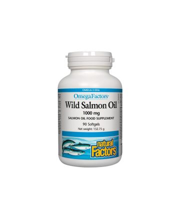 Wild Salmon Oil / Дива сьомга (масло) 1000 mg х 90 софтгел капсули Natural Factors