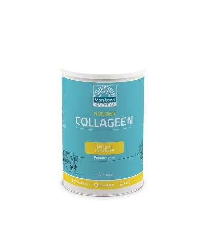 За красива коса, кожа и здрави стави - Говежди колаген тип I, 300 g прах Mattisson Healthstyle
