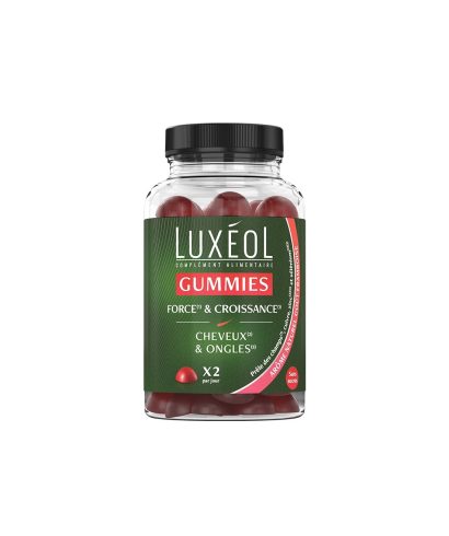 Заздравяване на косата и стимулиране на растежа й - Luxéol формула, 60 желирани таблетки с вкус на малина