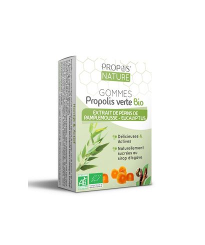 Зелен прополис с масло от Евкалипт, ~40 желирани таблетки Propos’Nature
