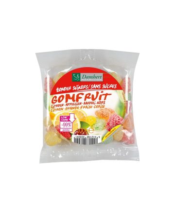 Желирани бонбони с плодов вкус (без захар), 100 g