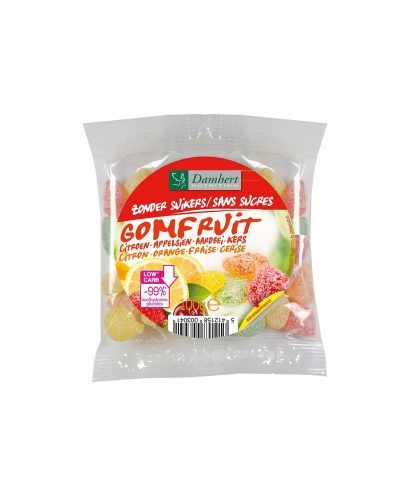 Желирани бонбони с плодов вкус (без захар), 100 g