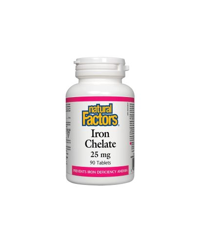 Iron Chelate/ Желязо (хелат) 25 mg x 90 таблетки Natural Factors