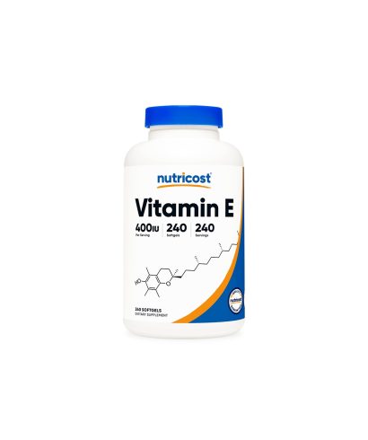 Зрение, коса и кожа - Витамин E, 400 IU x 240 софтгел капсули Nutricost