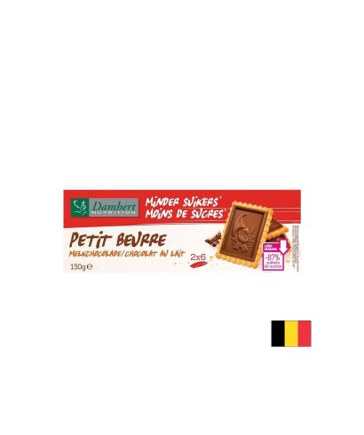 Бисквити Petit Beurre с млечен шоколад (без захар), 150 g