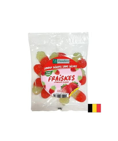 Дъвчащи бонбони с вкус на ягода (без захар), 100 g