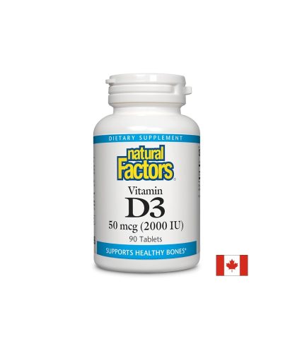 Vitamin D3 / Витамин D3, 2000 IU, 90 таблетки Natural Factors