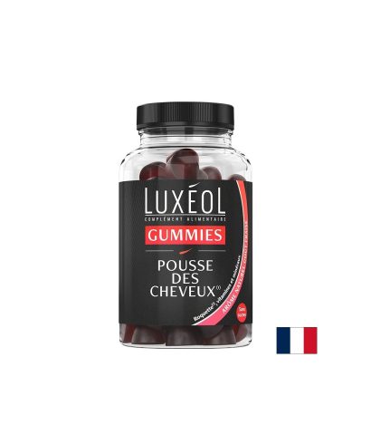 За растеж и сгъстяване на косата - Luxéol формула, 60 желирани таблетки с вкус на ягода