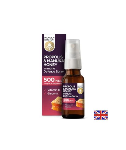 Propolis & Manuka Honey Immune Defence Spray / Спрей за уста за имунна защита с прополис и мед от манука 500 M.E.D, 20 ml