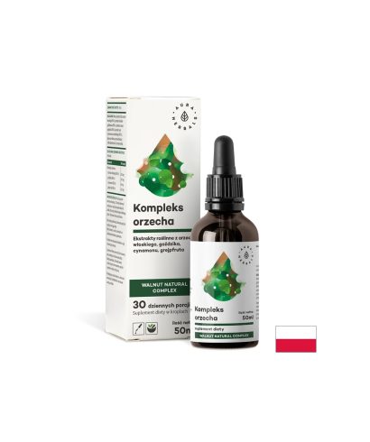 В подкрепа на сърцето, храносмилането и черния дроб - Орехов комплекс, 50 ml капки Aura Herbals