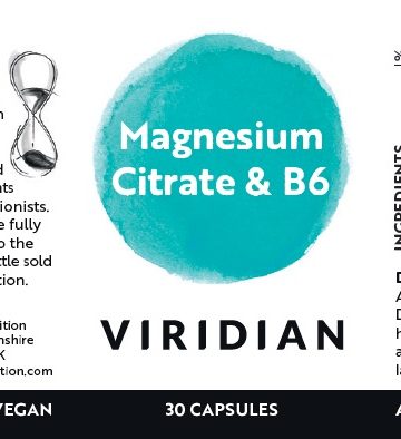 Магнезиев цитрат с B6 –Viridian, 30 капсули