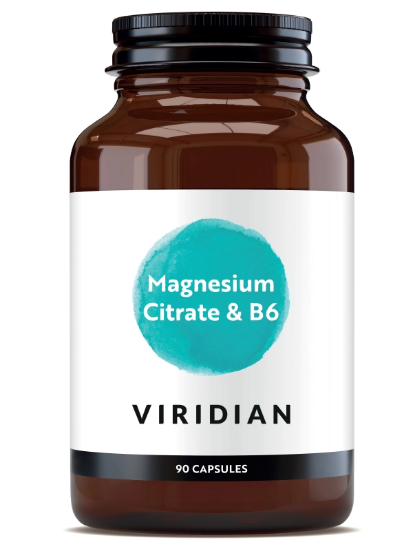 Magneziev tzitrat-B6-90-viridian Магнезиев цитрат с B6 –Viridian, 90 капсули