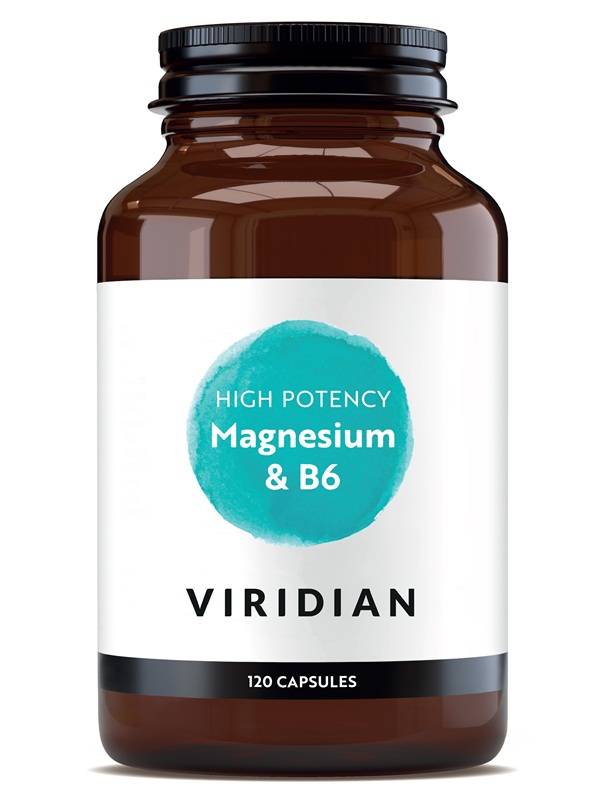 Magnezii-B6-120-viridian-vivashop Магнезий 300 мг с B6 (високо потенциран) – Viridian-120 капсули