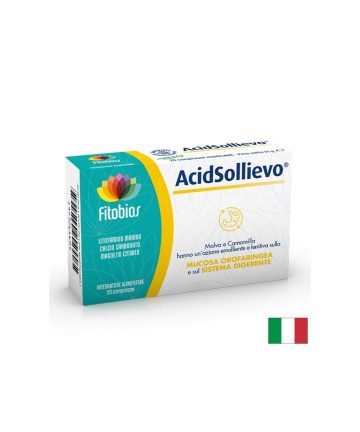 Acid Sollievo – Бързо облекчение при киселини и подуване, 20 дъвчащи таблетки