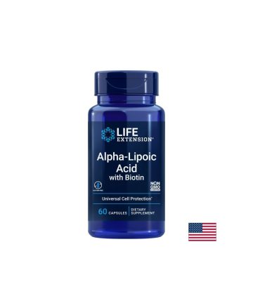 Алфа-липоева киселина 250 mg + Биотин 2500 µg – Подкрепа за кръвната захар и метаболизма, 60 капсули