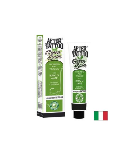 Балсам след татуиране – С масло от ший, пантенол и невен, After Tattoo Green Balm, 50 ml