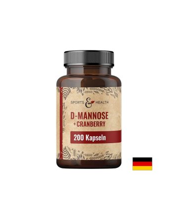 D-маноза 500 mg + Червена боровинка 500 mg – Здрав уринарен тракт, 200 капсули