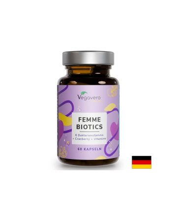 Femme Biotics – пробиотик за жени - Плюс фибри, червена боровинка и витамини, 60 капсули