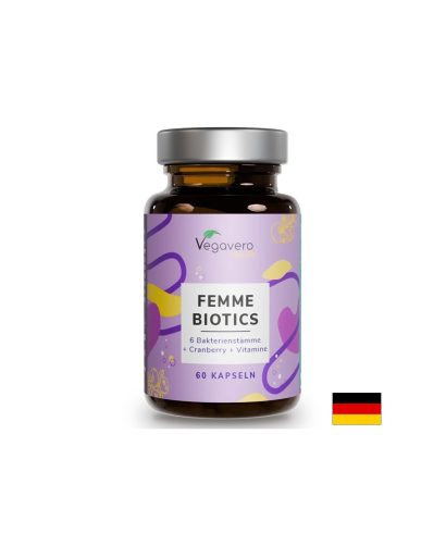 Femme Biotics – пробиотик за жени - Плюс фибри, червена боровинка и витамини, 60 капсули