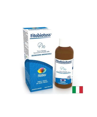 Fitobiotuss - Сироп с Мащерка 800 mg + Лопен 600 mg + Витамин C 80 mg – Облекчение при кашлица и възпалено гърло, 150 ml