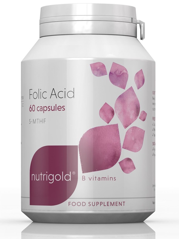 folic-acid-nutrigold Фолиева киселина Quatrefolic® мета - 60 капсули Nutrigold