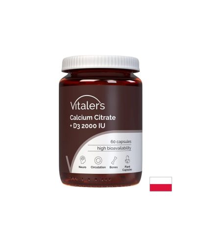 Калций (цитрат) 120 mg + Витамин D3 1000 IU Здрави кости и зъби 60 капсули