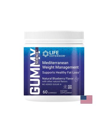 Контрол на теглото - Mediterranean Weight Management, 60 желирани таблетки с вкус на боровинки