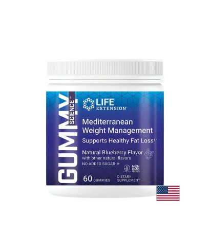 Контрол на теглото - Mediterranean Weight Management, 60 желирани таблетки с вкус на боровинки
