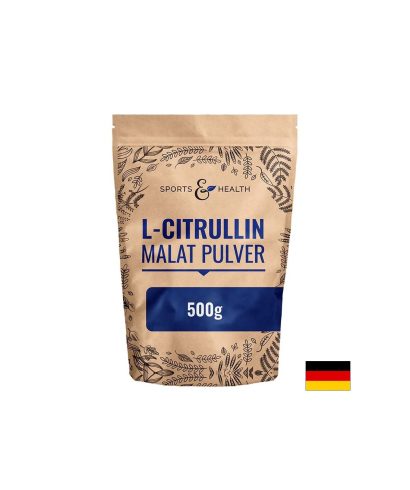 L-Цитрулин Малат – Мускулна издръжливост, 6000 mg, 500 g прах