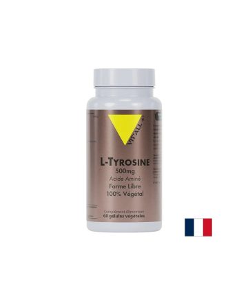 L-Тирозин – Фокус, енергия и подкрепа за щитовидната жлеза, 500 mg, 60 веган капсули